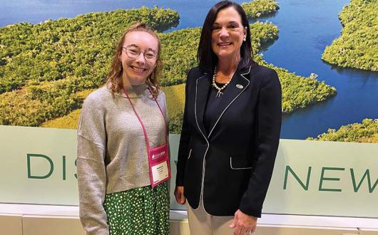 TTG's Madeleine Barber (left) with Dana Young of Visit Florida
