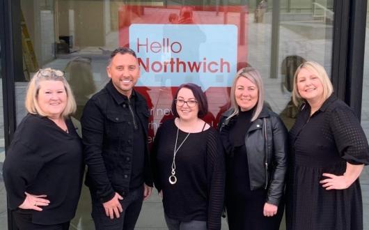 The Northwich team (L-R): Linda Capper, Sean Buckley, Bev Willis, Sarah Perry and Marie Ferriday