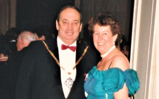 Jack Smith, former Abta president, pictured with his wife Betty at the 1986 Abta Convention (Image courtesy of Esther Betton)