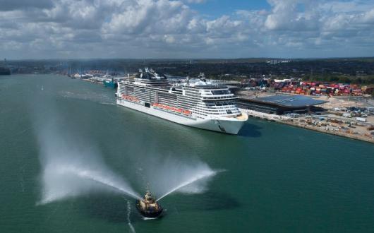 MSC Virtuosa will be using shore power when docked at Southampton this summer (Credit: MSC Cruises, Blue Harbour)