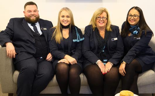 L-R: ArrangeMY Escape’s Ryan Sowney, Bethany Brandwood, Judith Clarke and Jennifer Lynch