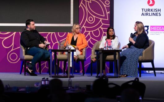 The talent cycle panel (L-R): Lee Ainsworth, Gail Kenny, Bhav Taylor and Kristina Seed (Credit: Arif Gardner / ITT)
