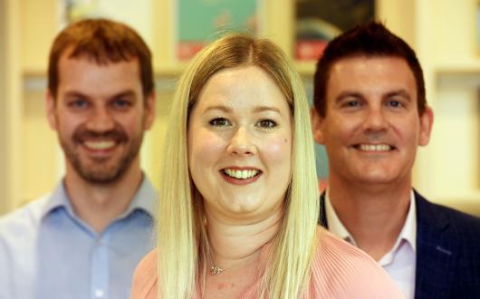 L-R: Ross Sharratt, executive manager; Aimee Morgan, branch manager; and Scott Murray, director