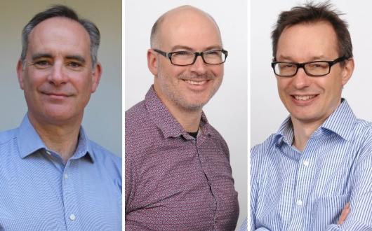 Former Audley chief Ian Simkins (left) with ITG co-founders Alastair Donnelly (centre) and Simon King (right)