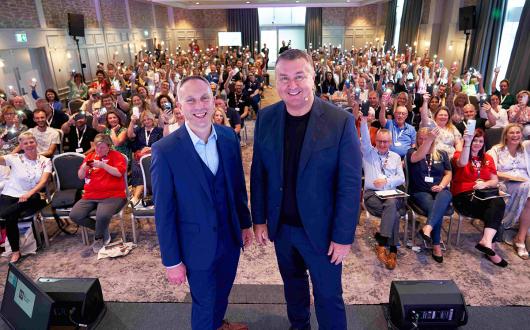 Steve Witt and Paul Harrison at Not Just Travel's summer conference