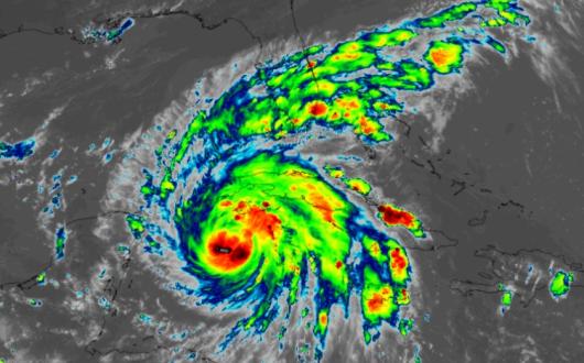 Hurricane Ian is expected to make landfall in Florida on Wednesday (Credit: Met Office / @metofficestorms on Twitter)