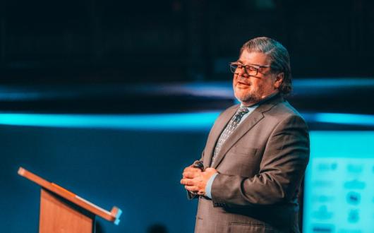 James Ferrara addressed delegates on the first day of the InteleTravel conference in Belfast (Credit: InteleTravel)