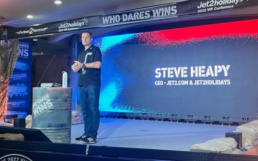 Steve Heapy set out Jet2's stall on the climate crisis at the operator's conference in the Algarve