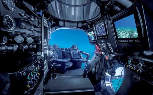 Scenic Neptune can dive 200 metres below the ocean's surface