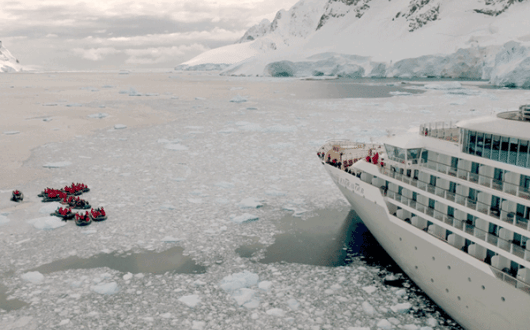 Silver Endeavour has been christened in Antarctica