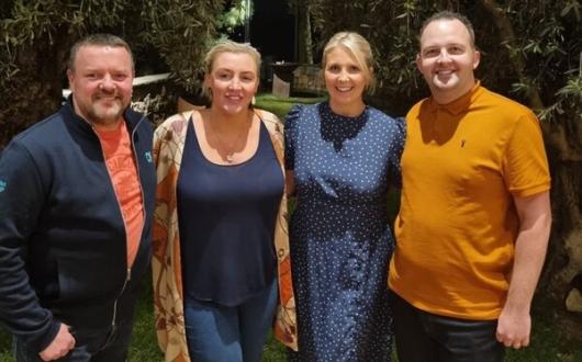 L-R: Justin Mahoney, Claire Gibson (Hays head of commercial), Kelly Hayre and Jonathon Woodall-Johnston