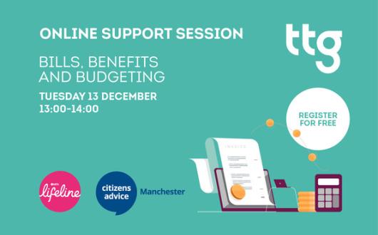 The Bills, Benefits and Budgeting support session will take place at 1pm on 13 December