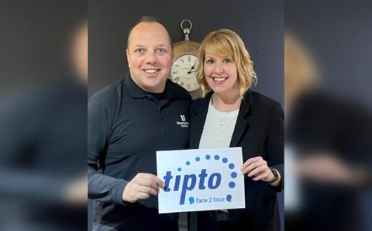 Newmarket's Richard Forde with Lorna Willis-Edwards from Tipto