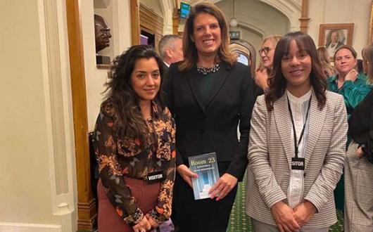 Sheena Sumner (right) met MP Caroline Nokes (centre) during an event at the House of Commons after being named in the 100 Female Entrepreneurs to Watch list