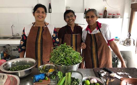 G Touring invites clients to visit community tourism enterprises led by women, including the Sthree Cafe in Sri Lanka