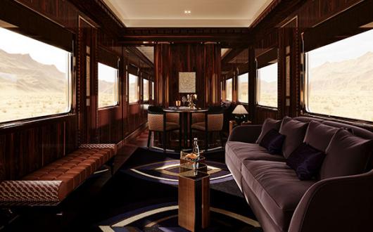 The new Orient Express Presidential Suite offers 55-square-metres of space. Credit: Maxime D'Angeac and Martin Darzacq