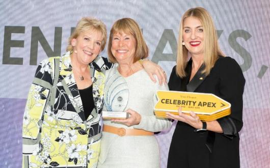 Dame Irene Hays, chair of Hays Travel, won the Outstanding Contribution Award (Image credit: Steve Dunlop)