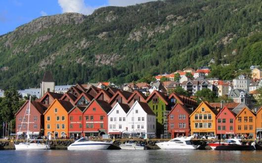 Bergen's Bryggen harbour is a Unesco World Heritage site (Credit: Wideroe / VisitNorway.com)