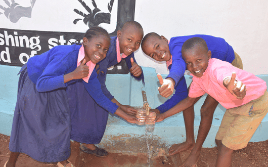Children at Songeni Primary School in Kenya are benefitting from a Just a Drop water project