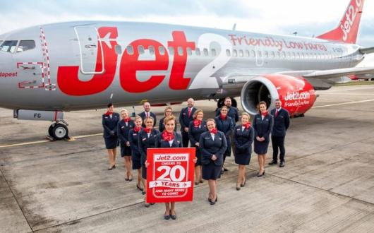 Jet2.com marks 20th anniversary at Leeds Bradford airport