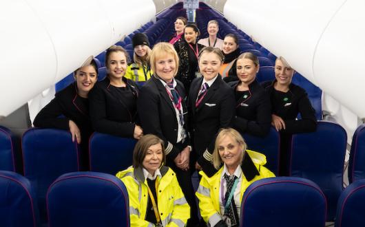 Wizz Air's all female flight