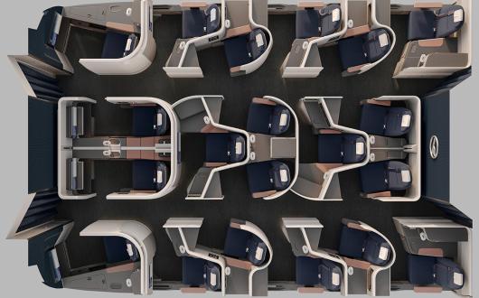 Lufthansa's new multi-choice business class seats