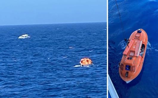 Carnival crew come to aid of three seafarers stranded at sea