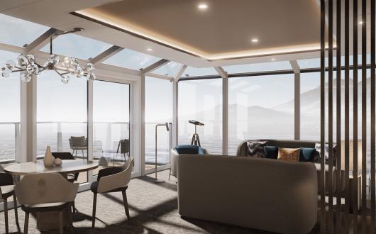 Silver Endeavour's Master Suites will feature vaulted windows. 