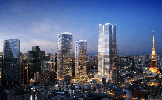 Aman Residences Tokyo and-Janu, part of the Toranomon Azabudai development