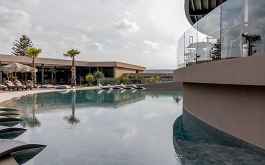 The pool area at Pnoe Breathing Life