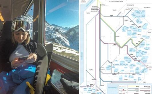 New tube-inspired ski rail map signals greener journeys to France's slopes