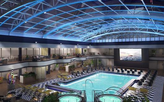 Films will be shown on the large screen in Queen Anne's Pavilion