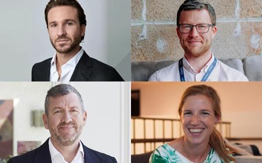 Guests will hear from (L-R clockwise) Tom Ripert, Rolzo; Andy Headington, Adido; Holly Tupen, responsible travel expert; and Stas Anastasiades, Kinsfolk & Co.  