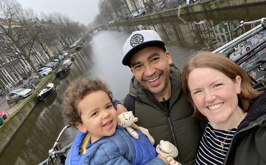 Pippa and family in Amsterdam