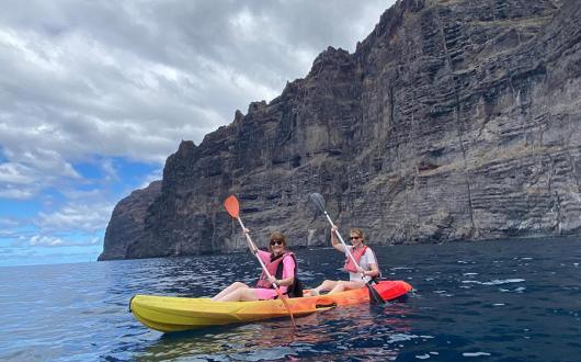 Debbie kayaking Tenerife