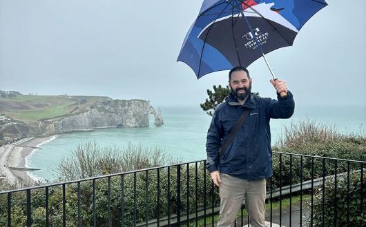 James March in Etretat