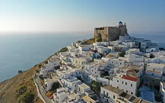 Astypalaia, Greece, is ideal for self-drive itineraries with an electric vehicle. Credit: K.Katopi