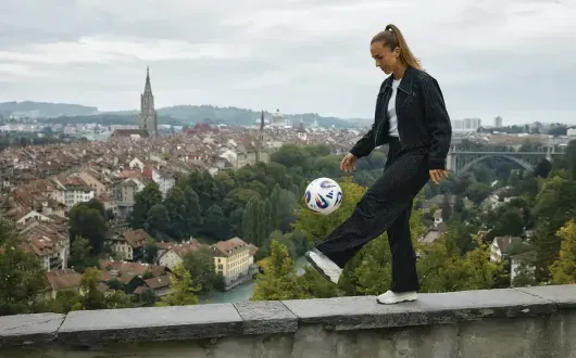 Swiss professional footballer Lia Walti plays for Arsenal, and is pictured in Bern. Credit: Colin Frei