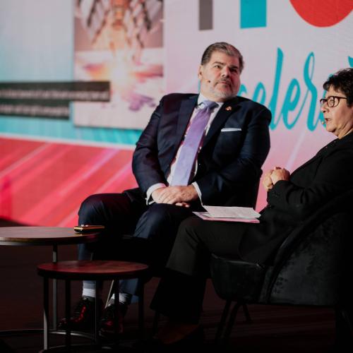InteleTravel CEO James Ferrara and UK and Ireland Managing Director Tricia Handley-Hughes