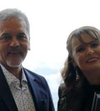 Man and woman smiling