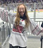 Maddie at Pensacola Ice Flyers game in Pensacola