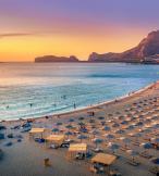 Famous sandy beach of Falasarna at the north west of Chania, Crete, Greece