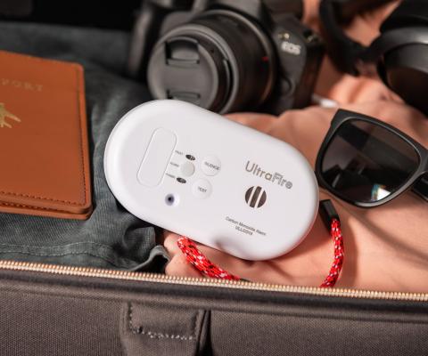 A potentially life-saving carbon monoxide alarm has gone on sale at UK airports following a campaign backed by the Safer Tourism Foundation