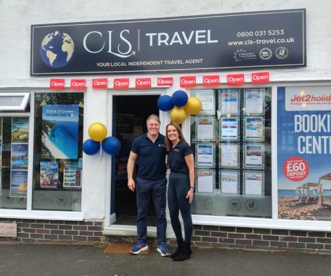Clare Stege with husband Rod outside the agency in Derby's Littleover
