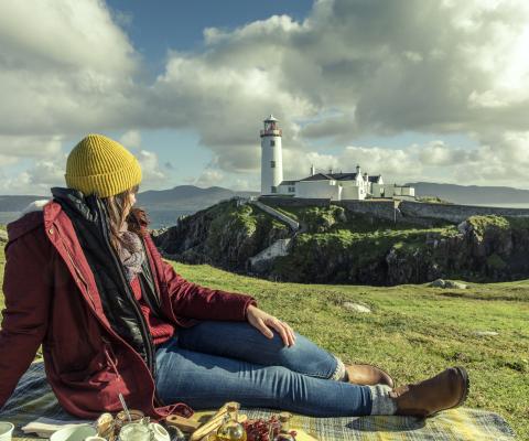 Fanad Head Lighthouse in Co Donegal at the mouth of Lough Swilly