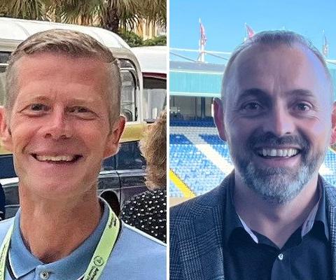 New Travel Holidays' Dale Sourbutts, pictured right, with new director Paul Foster, pictured left