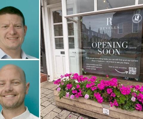 Revells Travel's Michael Weight (top left) and Jamie Revell (bottom left)