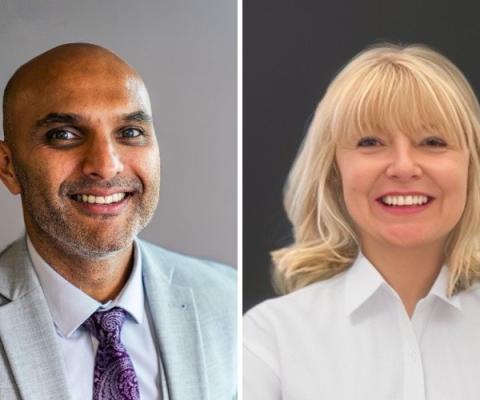 Travelpack chief Vishal Patel pictured with cruise lead Emma Sanger-Horwell