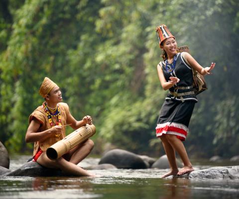 Bidayuh couple in Sarawak