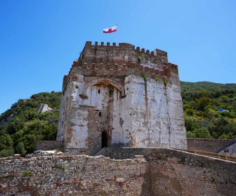 Gibraltar's Moorish castle dates to the 14th century